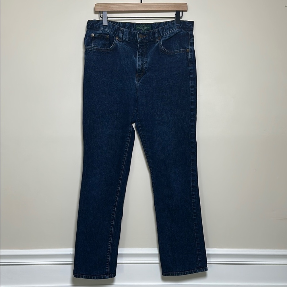 Lauren Ralph Lauren Dark Blue Jeans Size 12 With Pocket LRL Detail